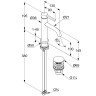 KLUDI NOVA FONTE Pura, однорычажный смеситель на умывальник 100, EcoPlus арт. 202890515