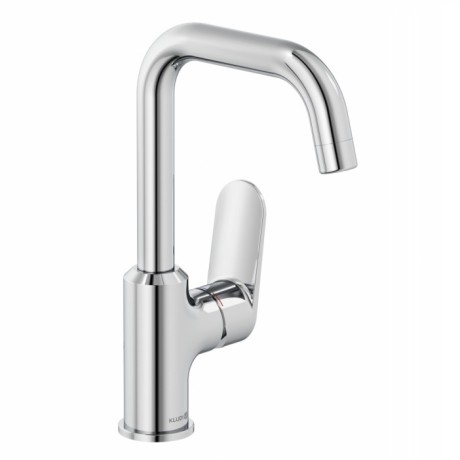 Смеситель KLUDI X1 320270575 для раковины на одно отверстие высокий с донным клапаном