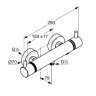 Термостат KLUDI BOZZ 35203N538 для душа настенный с подключением шланга