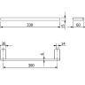 Держатель полотенца KLUDI VELA C 3196205 широкий 300 мм