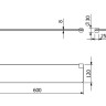 Полочка стекло KLUDI VELA R 5897305 подвесная