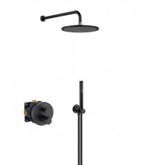 KLUDI NOVA FONTE Black, душевой комплект с термостатом для душа, арт. 208313915