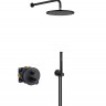 KLUDI NOVA FONTE Black, душевой комплект с термостатом для душа, арт. 208313915