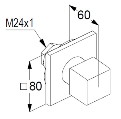 Переключатель потока воды KLUDI DECUS 54847N075 на два потребителя