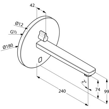 Смеситель KLUDI ZENTA 3840105 для раковины сенсорный