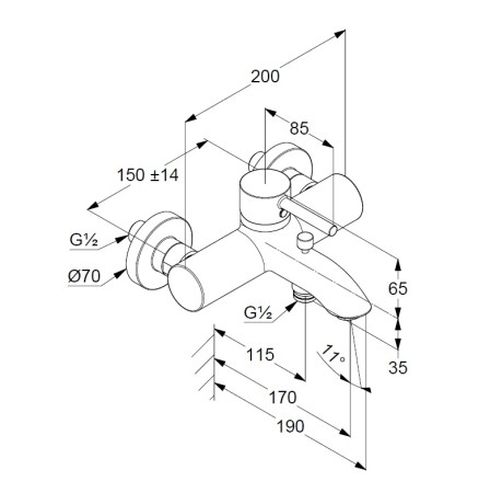 Смеситель KLUDI BOZZ WHITE 386915376 для ванны с изливом с подключением шланга