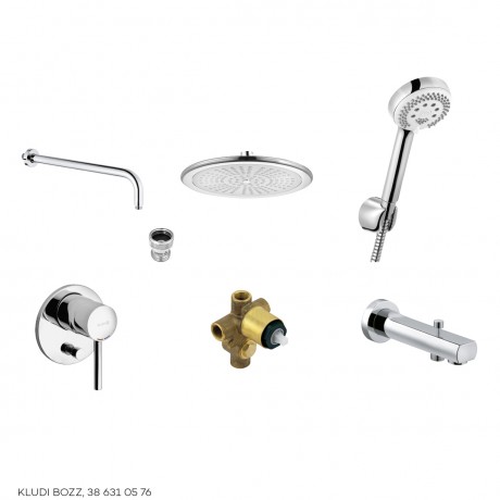 Комплект для душа KLUDI BOZZ с изливом 386310576 7 в 1
