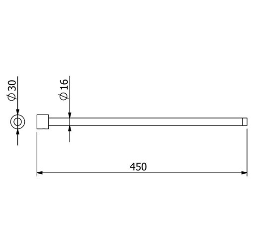 Держатель полотенца KLUDI VELA R 58977N1S прямой