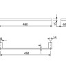 Держатель полотенца KLUDI VELA C 3198053 широкий 450 мм