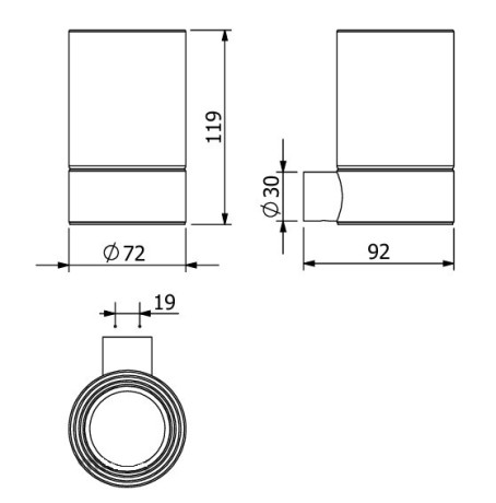 Стакан KLUDI VELA R 58975N0 подвесной