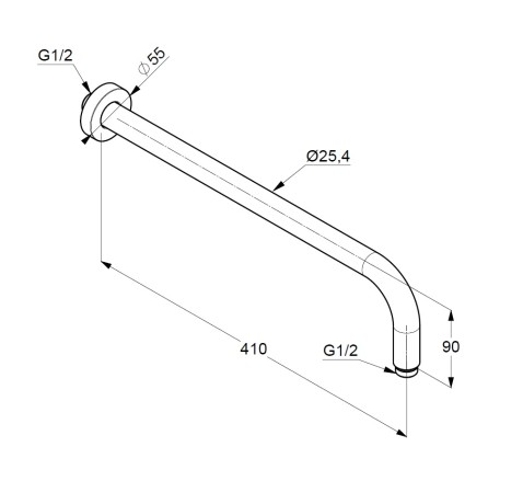 Душевой кронштейн KLUDI A-QA 66514N5-00