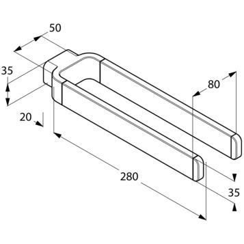 Держатель полотенца KLUDI E2 4999005 двойной