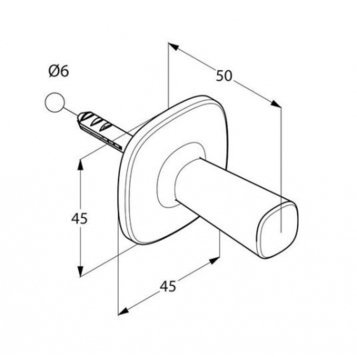 Крючок KLUDI AMBIENTA 5398405 подвесной