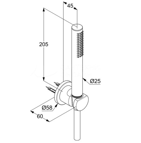 Душевой гарнитур KLUDI NOVA FONTE Puristic 20850N0-15