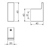 Крючок KLUDI VELA C 3198405 подвесной
