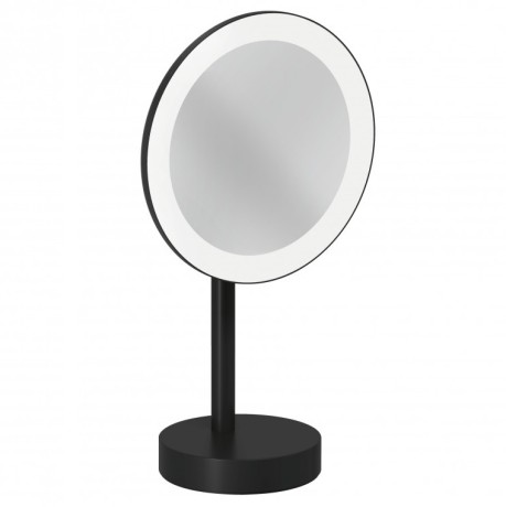 Зеркало косметическое KLUDI VELA R 5899539F настольное с подсветкой 3х кратное увеличение