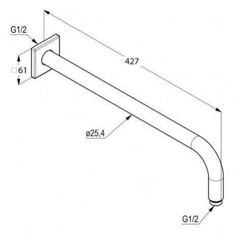 Душевой кронштейн KLUDI A-QA 6653405-00
