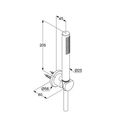 Душевой гарнитур KLUDI NOVA FONTE Puristic 2085053-15