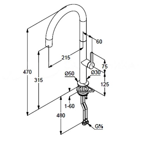 Смеситель KLUDI AUREA 558030575 для кухни