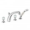 Смеситель KLUDI ADLON 5152405G5 для ванны на бортик хрустальные рукоятки «Made with Swarovski® Elements»