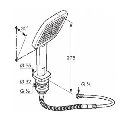 Гарнитур для смесителя на борт ванны KLUDI Q-BEO 5005105