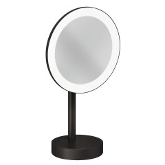 Зеркало косметическое KLUDI VELA R 58995N2F настольное с подсветкой 3х кратное увеличение