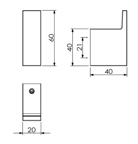 Крючок KLUDI VELA C 31984N1 подвесной