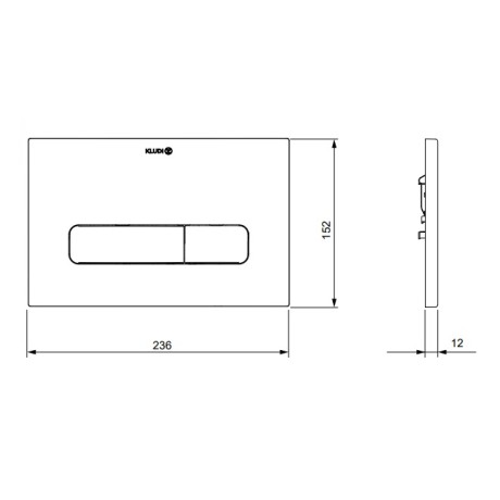 Клавиша смыва KLUDI UNIFIX 30PP0105 для унитаза цвет хром