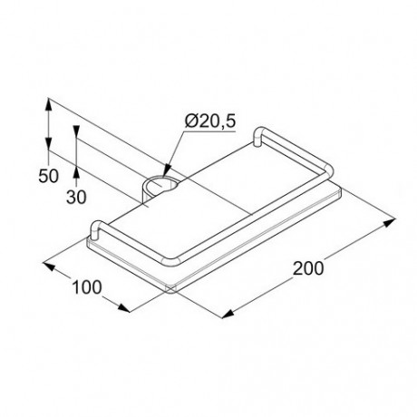 Полка KLUDI COCKPIT 6410110-00 для душевой системы COCKPIT