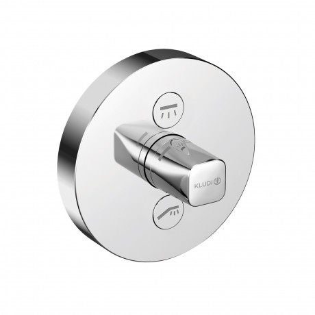 Термостат KLUDI PUSH 387120538 для ванны и душа встраиваемый на 2 потребителя внешняя часть