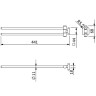 Держатель полотенца KLUDI VELA S 2597705 двойной