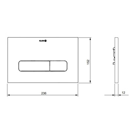 Клавиша смыва KLUDI UNIFIX 30PP01N2 для унитаза цвет оружейная сталь