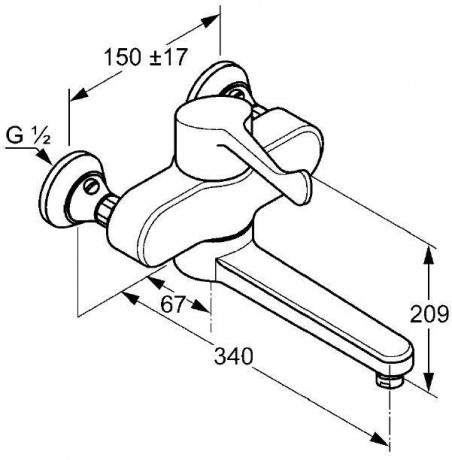 Смеситель KLUDI MEDI CARE 349250524