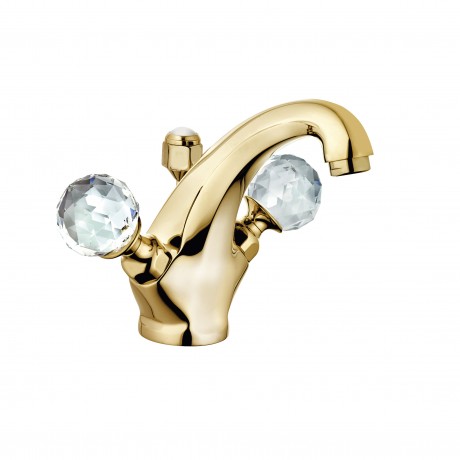 Смеситель KLUDI ADLON 5101045G4 для раковины на одно отверстие двухвентильный с донным клапаном