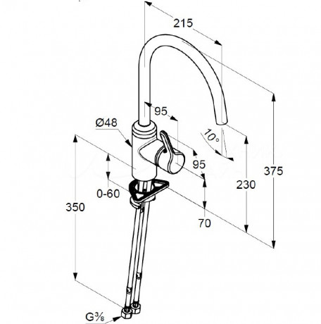 Смеситель KLUDI BINGO STAR 428033978 для кухни