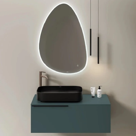 Раковина KLUDI RESA S 58CW4039 накладная без перелива цвет черный матовый