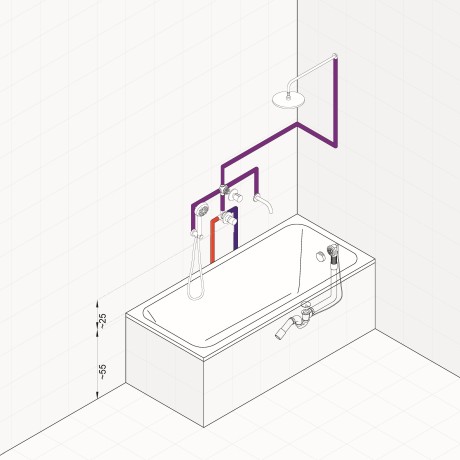Комплект для душа KLUDI BOZZ 386340576 10 в 1 верхний душ 250 мм