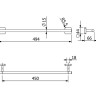 Держатель полотенца KLUDI VELA S 2598053 широкий 450 мм